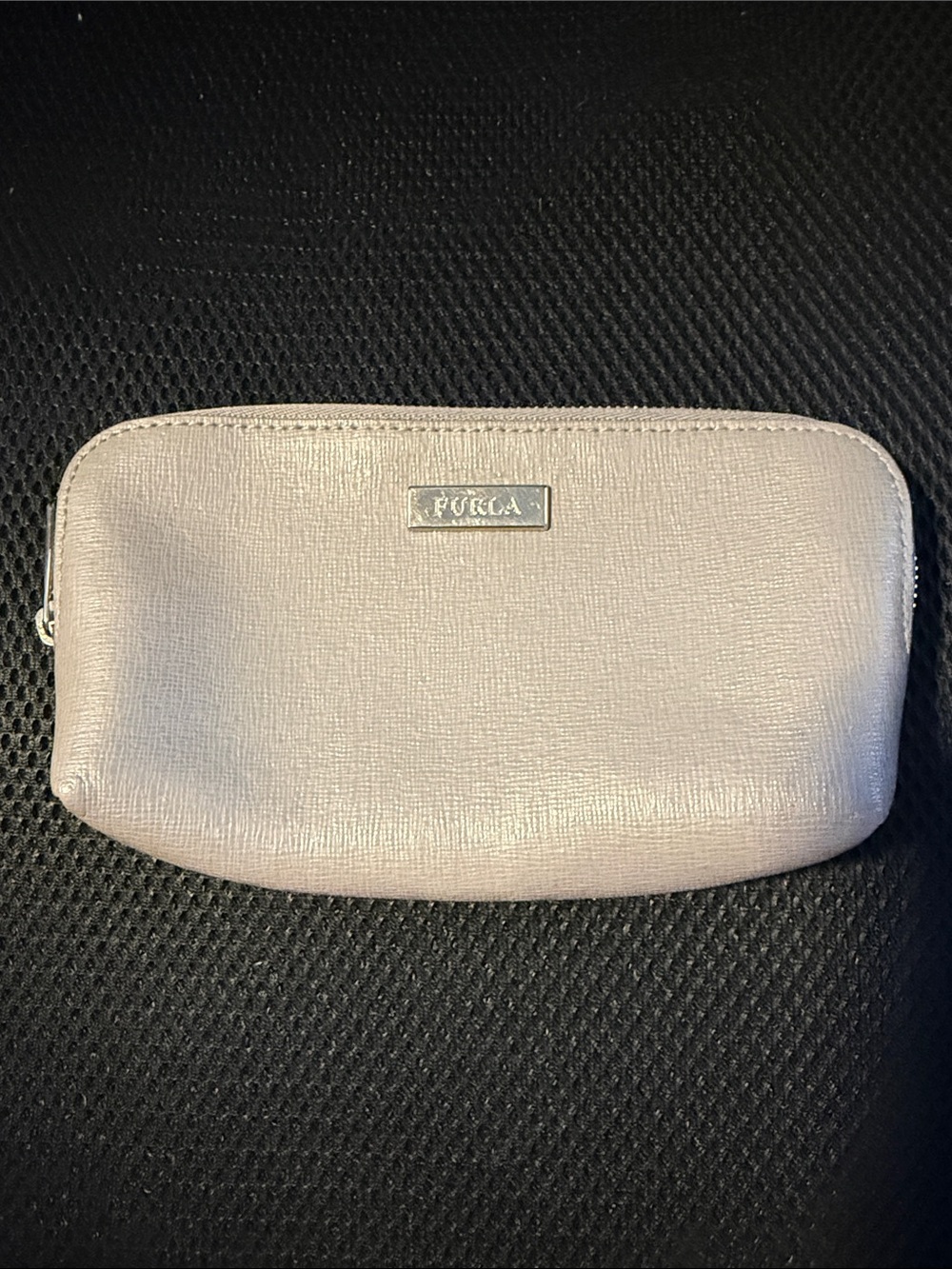 Furla Light Blush Leather Zip Cosmetic Case